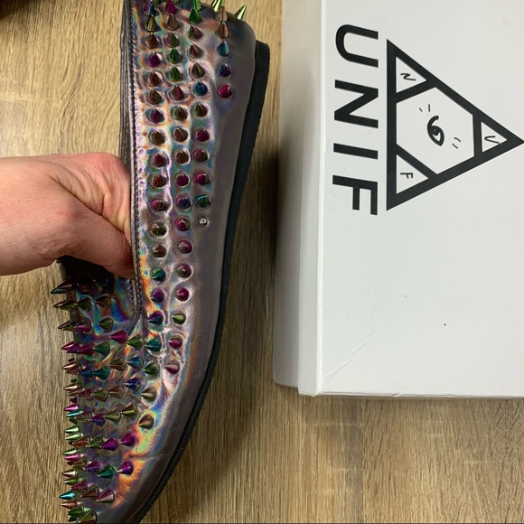 UNIF Hellraiser Rainbow Studded Shoes - Size 11 Women’s - Picture 5 of 10